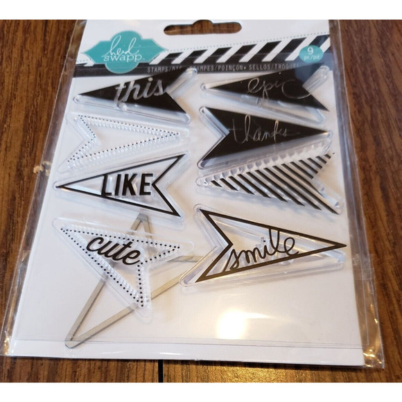 Heidi Swapp Clear Pennants Stamp and Die Set HS01136 - Picture 3 of 6